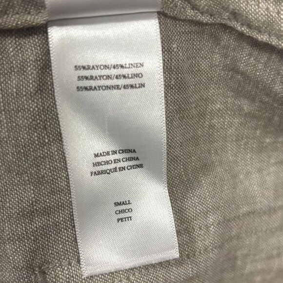 Rails Womens Button-Up Romper In Beige With Long Sleeves & Chest Pockets Size S - Picture 8 of 9